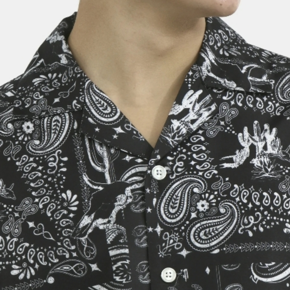 Men's Paisley Button Down Shirt - Picture 4 of 6